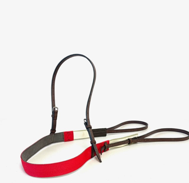Breastplate en nylon avec attaches en cuir pour cheval de course – Sellerie Cassou