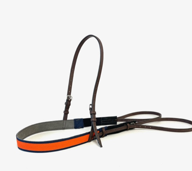 Breastplate en nylon avec attaches en cuir pour cheval de course – Sellerie Cassou
