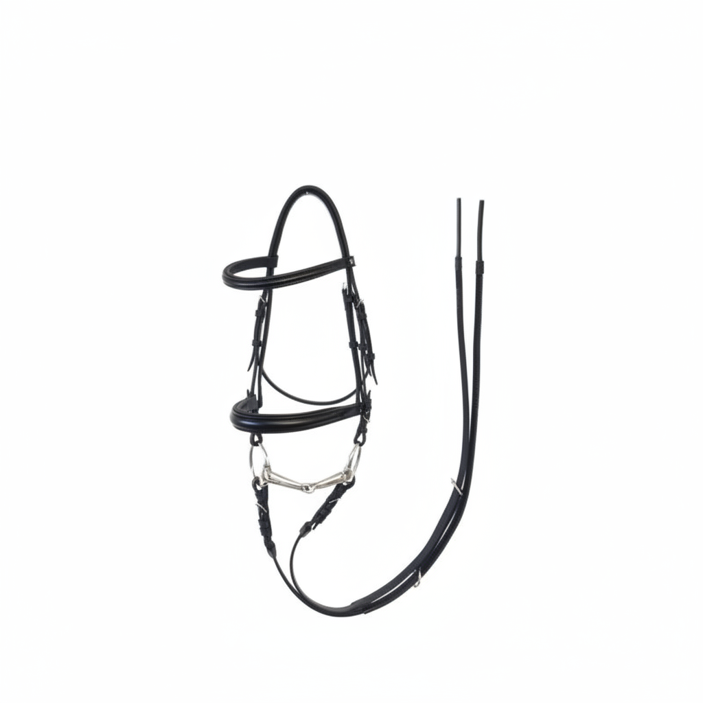 Bride noire noseband piqué