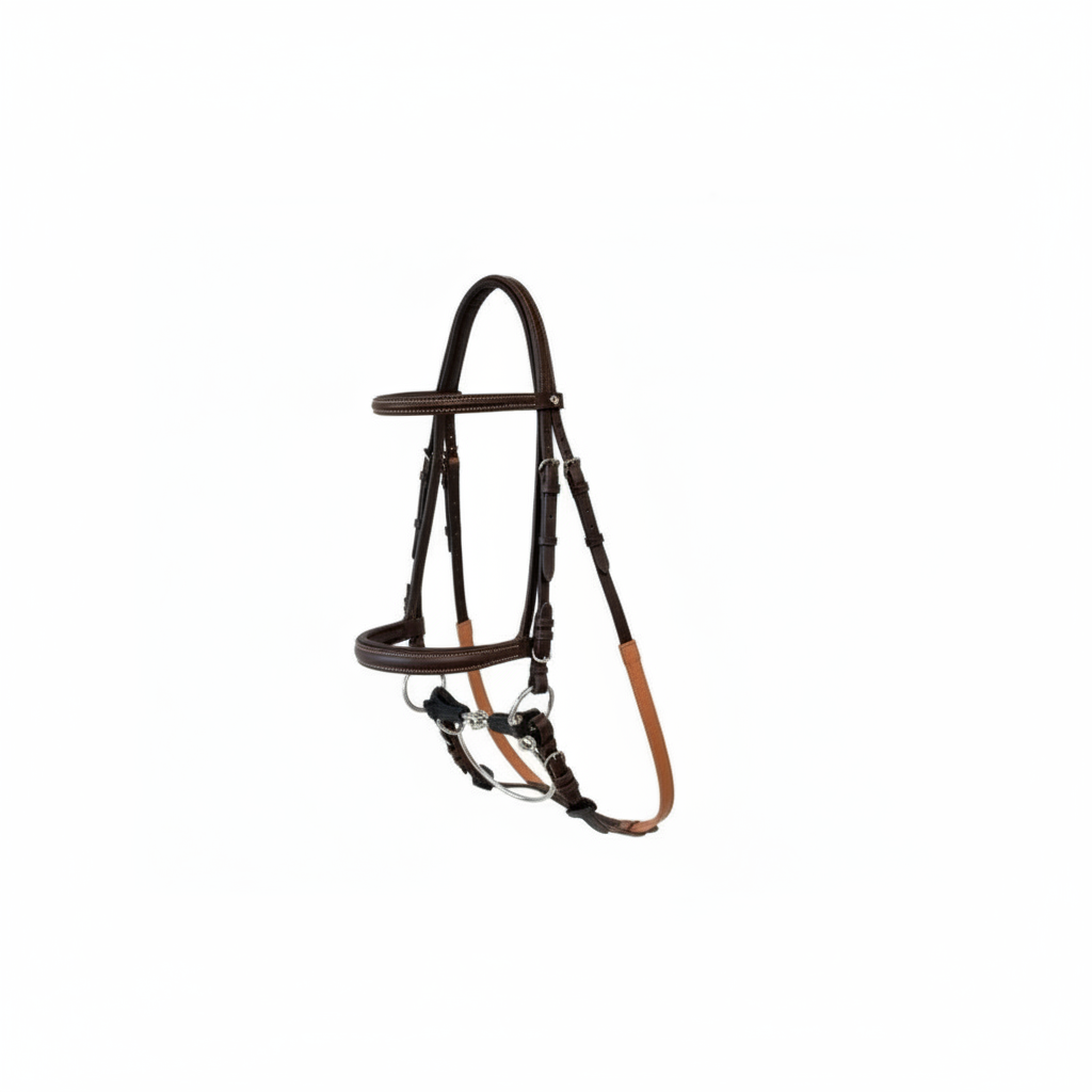 Bride noseband marron foncé
