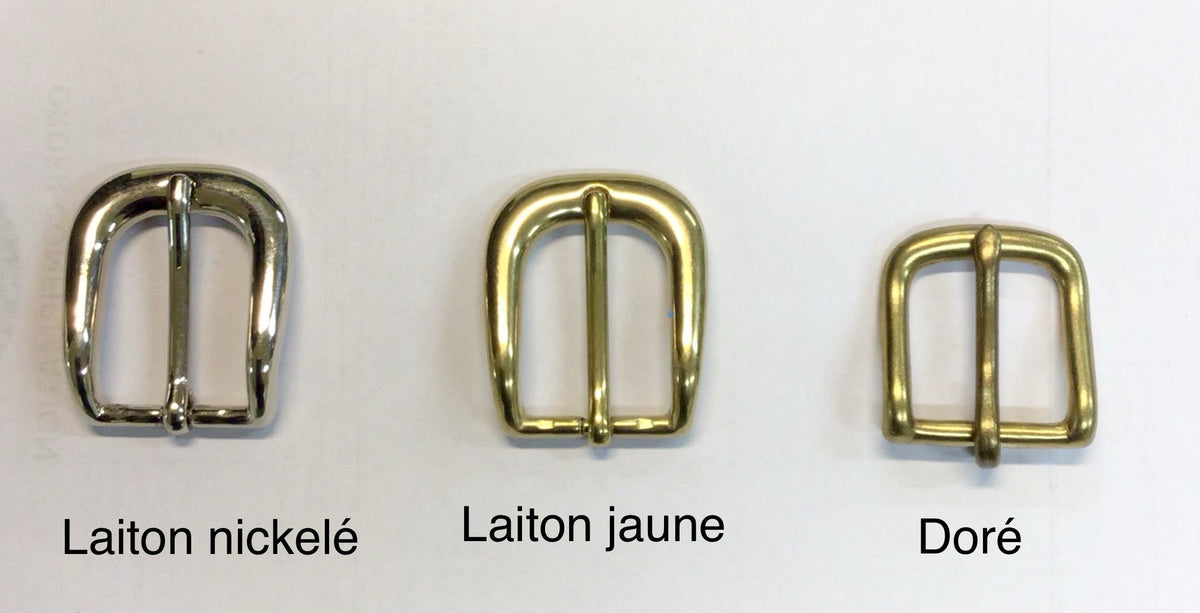 Ceinture Bride en cuir avec boucle en laiton