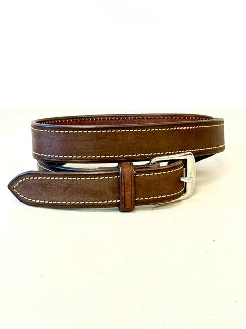 Ceinture Étrivière en cuir modèle sellier, boucle laiton 30 mm - Sellerie Cassou