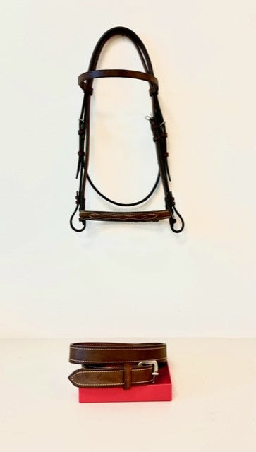 Ceinture Étrivière en cuir modèle sellier, boucle laiton 30 mm - Sellerie Cassou