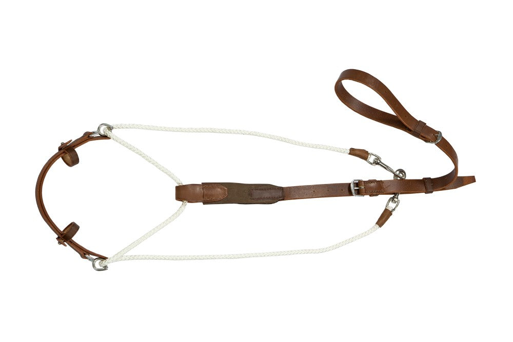 Chambon en cuir et cordes pour entraînement du cheval - Sellerie Cassou