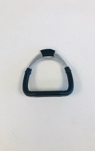 Leather-covered racing stirrups