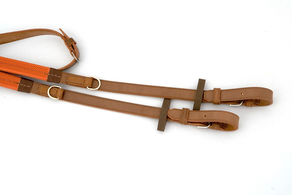 Training reins with D-rings