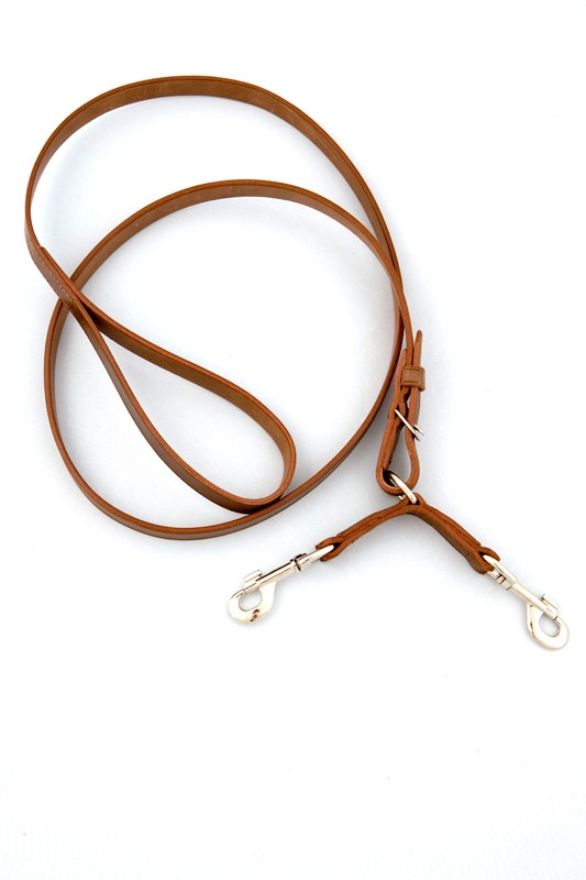 Leather racing lead with coupling