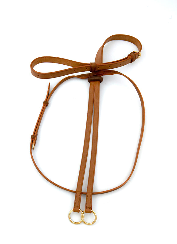 Martingale à anneaux en cuir pour cheval - Sellerie Cassou