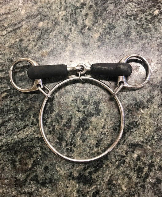 Mors Ring Américain caoutchouc en inox