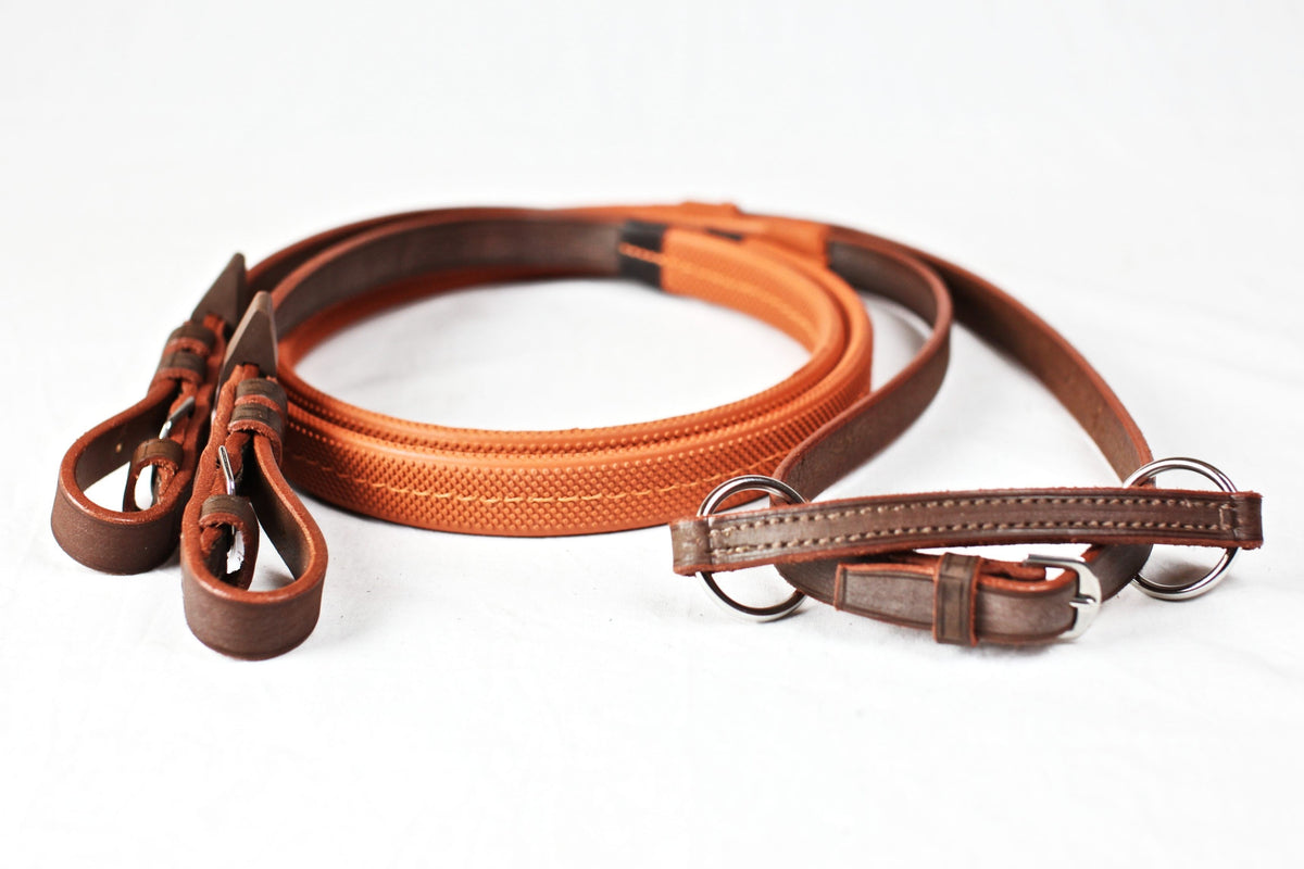Rênes de course en cuir pour cheval