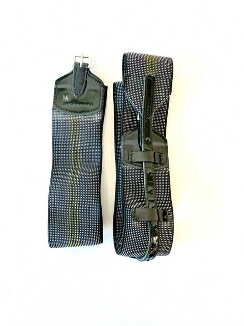 Sangle et sursangle élastique légère avec sanglons cuirs - Sellerie Cassou