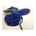 European-style flat racing saddle with lead weight pockets